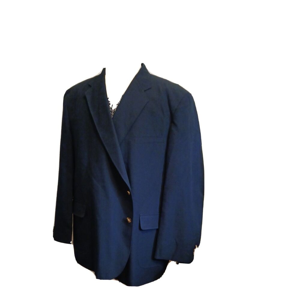john blair mens jacket Sz58 Green 2 Button